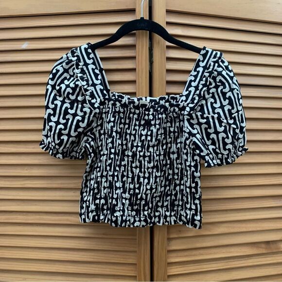 NWT Monteau Los Angeles Print Top Size Small - Picture 1 of 6